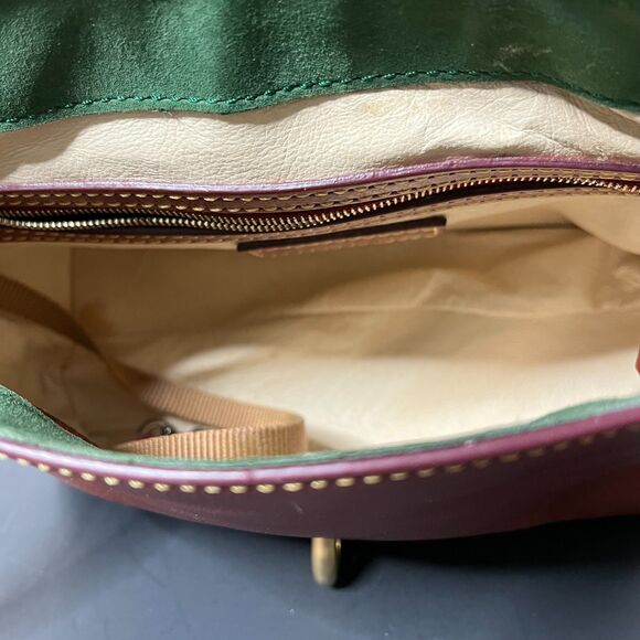 Dooney & Bourke Womens Ashley Messenger Bag Florentine Vacchetta Leather - Picture 7 of 14